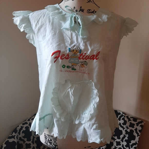 Tops - 🍓Baby Doll Eyelet Top Kuwaii Pocket Boho